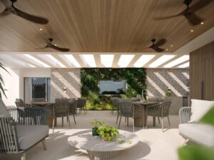 Render of the sky lounge at Luxor 500, El Cangrejo, Panama City, Panama