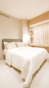 Second bedroom in the model apartment at Aurum, Panama City, Panama