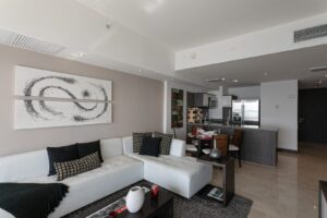 Living room, apartment for rent in TOC, Panama City, Panama