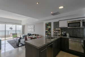 Open kitchen, apartment for rent in TOC, Panama City, Panama