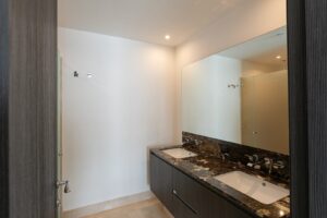 Bathroom double vanity, apartment for rent in TOC, Panama City, Panama