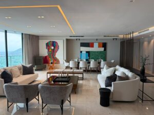 Living dining ocean view, apartment for sale in Allure, Panama City, Panama