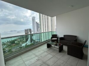 Balcony ocean view, apartment for sale in Costanera, Panama City, Panama