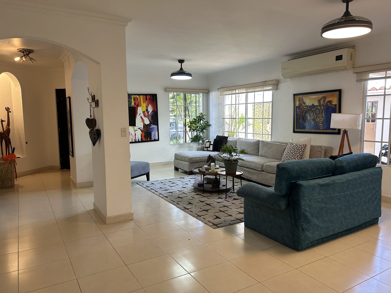 Living room, house for rent in Costa Bay, Panama City, Panama
