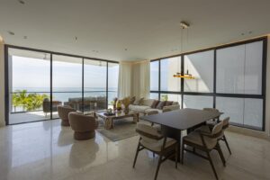 Living dining ocean view, property for rent in Ocean Reef, Panama City, Panama
